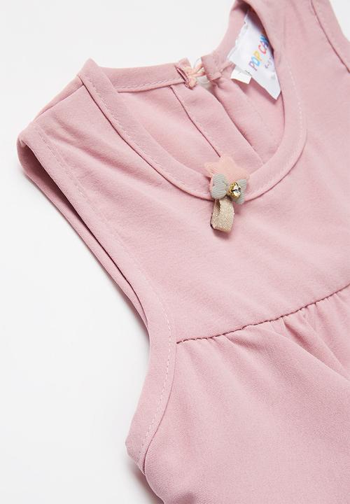 Pop Candy - Blouse with 3/4 pants set - pink & white