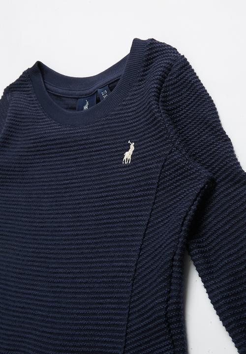 POLO - Girls claire textured pullover - navy