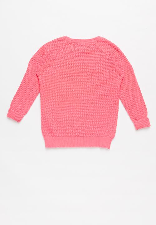 POLO - Girls tiana ls textured pullover - pink