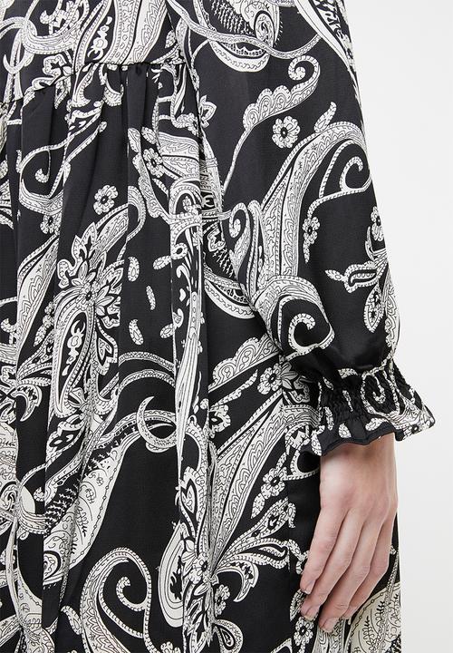 Superbalist - Pie crust shift dress - black & white 