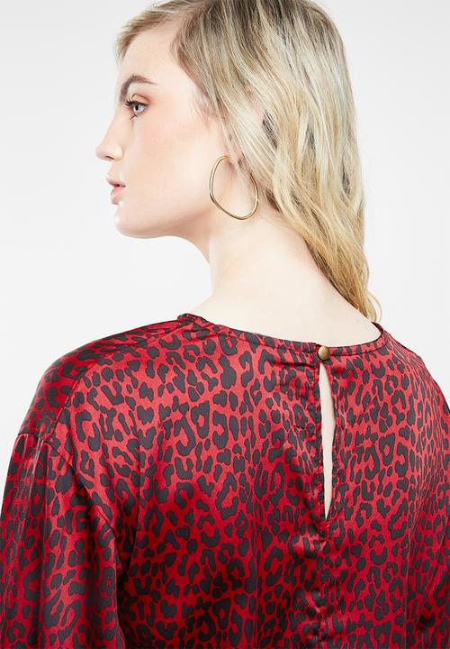 Superbalist - Dropped shoulder blouse - red & black 