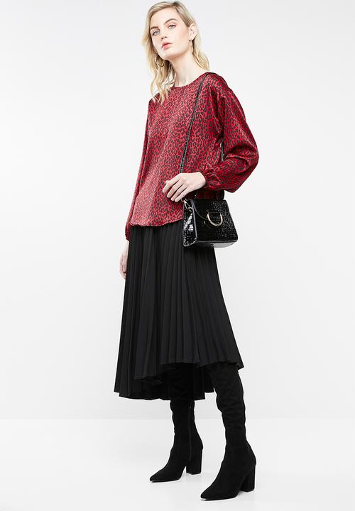 Superbalist - Dropped shoulder blouse - red & black 