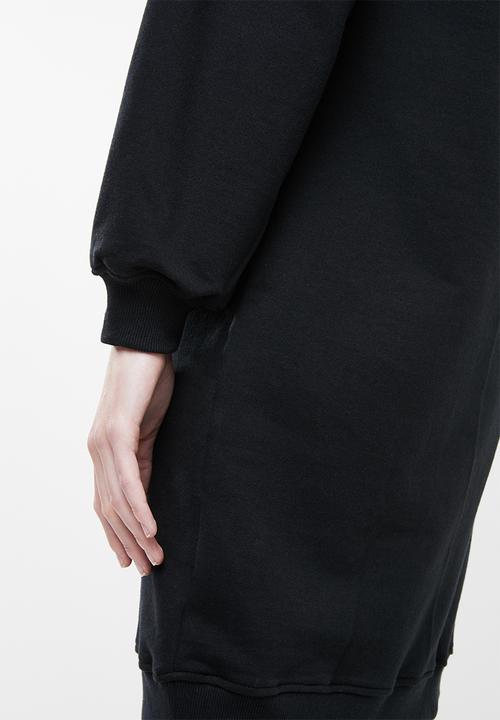 Superbalist - Midi sweat dress - black