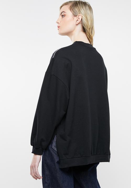 Superbalist - Oversized slogan sweat - black