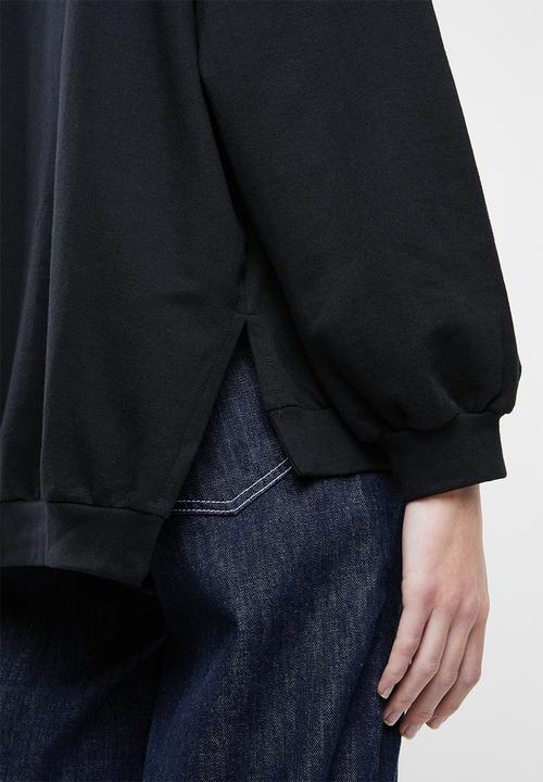 Superbalist - Oversized slogan sweat - black
