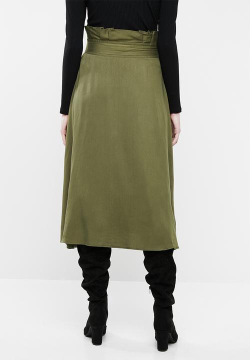 Superbalist - Utility asymetric skirt - khaki