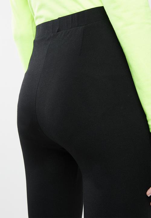 Superbalist - Premium stretch mid rise tregging with seam detail - black 