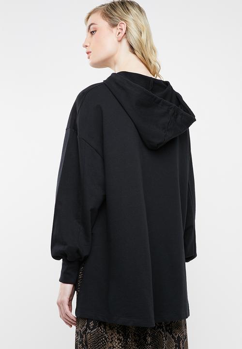 Superbalist - Dip hem hoodie - black