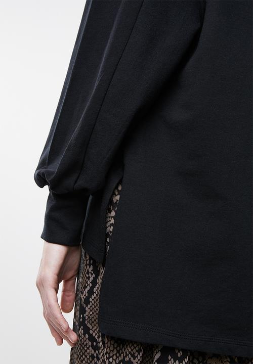 Superbalist - Dip hem hoodie - black