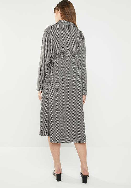 AMANDA LAIRD CHERRY - Bontle shirtdress - black & beige