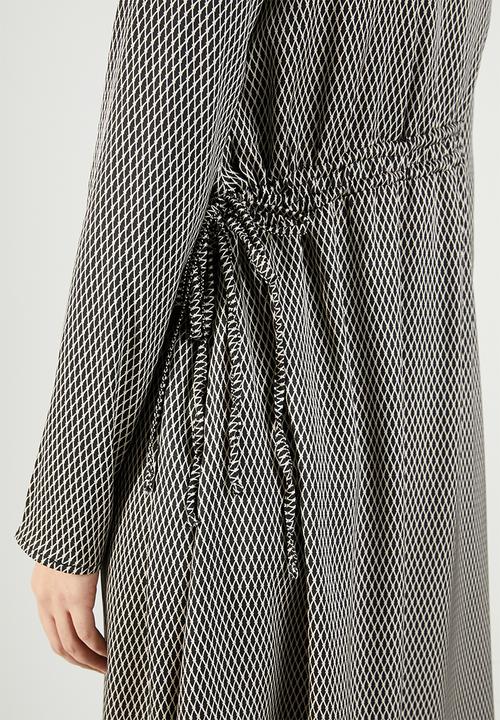 AMANDA LAIRD CHERRY - Bontle shirtdress - black & beige