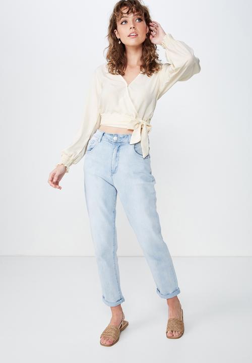 Cotton On - Georgie wrap blouse - cream