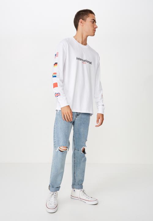 Cotton On - Tbar long sleeve tee - white
