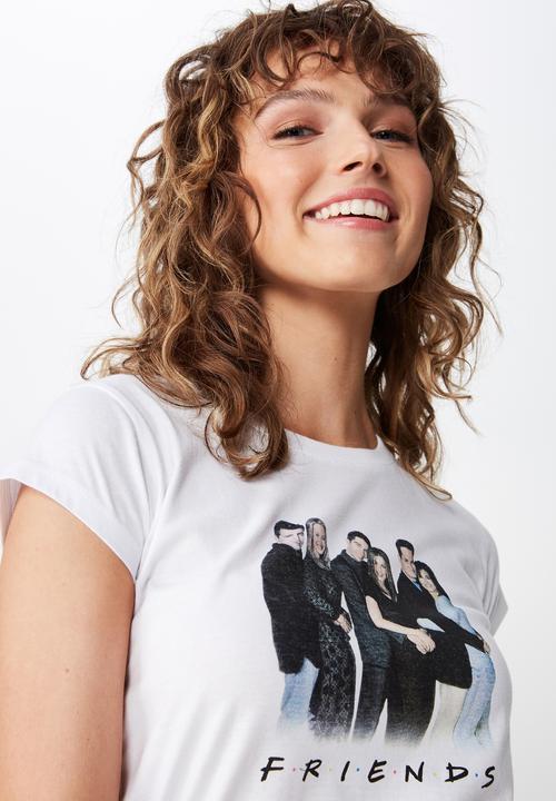 Cotton On - Essential friends hug photo tee - white