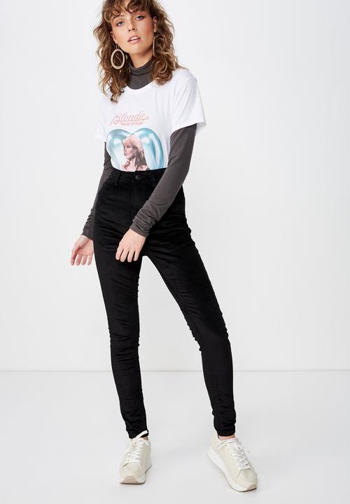 Cotton On - High rise skinny jeans - black