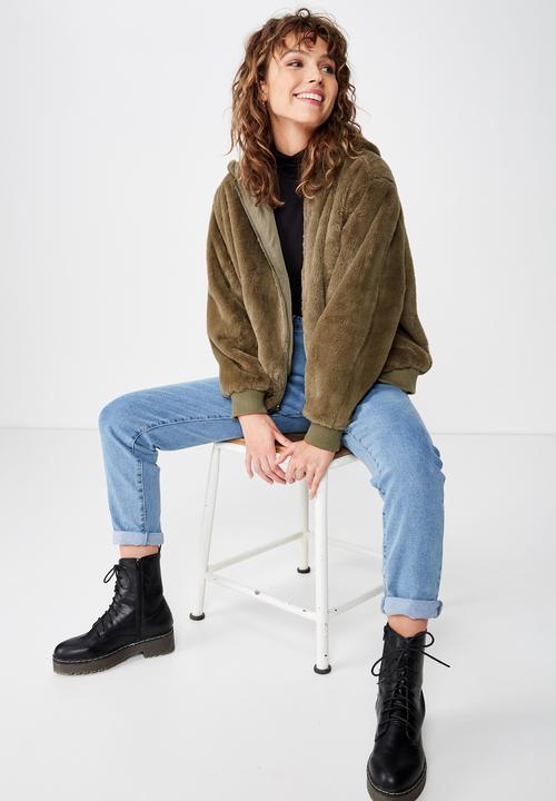 Cotton On - Ray ray reversible bomber jacket - khaki
