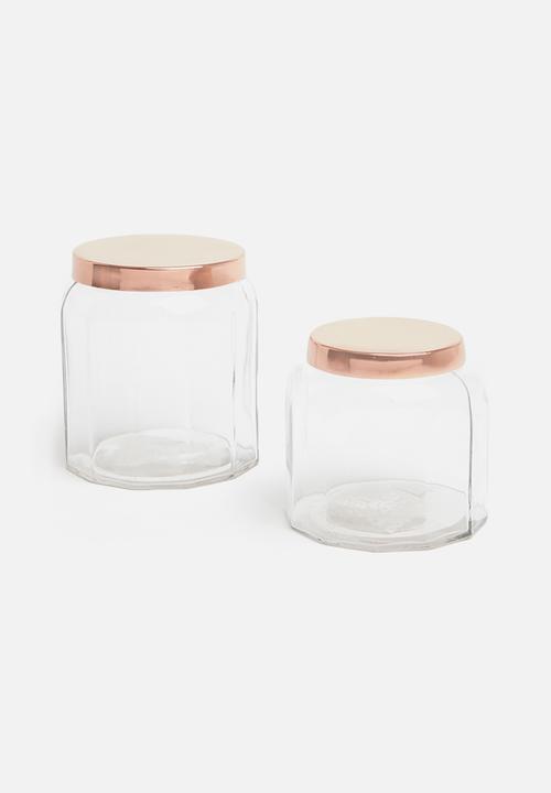 Sixth Floor - Copper top storage canister set of 2
