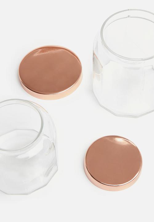 Sixth Floor - Copper top storage canister set of 2