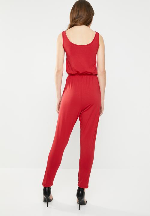 c(inch) - Easy fitting jumpsuit - red