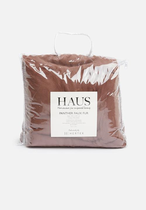 Hertex Haus - Panther faux fur throw - rust