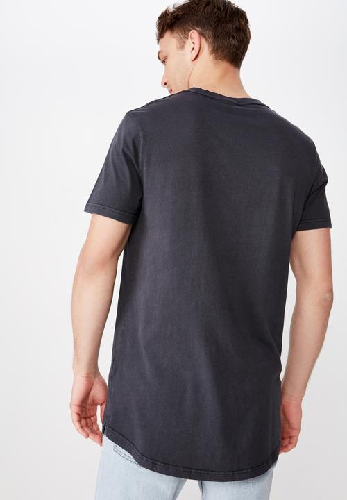 Cotton On - Longline tee - black