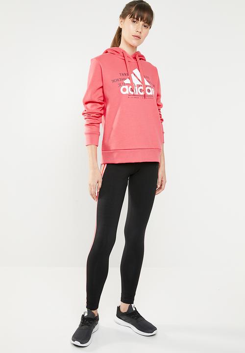 adidas Performance - Ladies graphic hood - pink