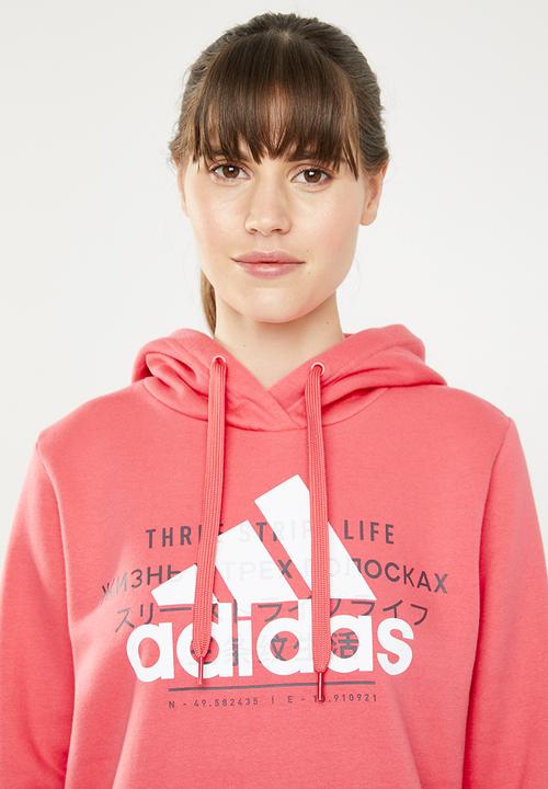 adidas Performance - Ladies graphic hood - pink