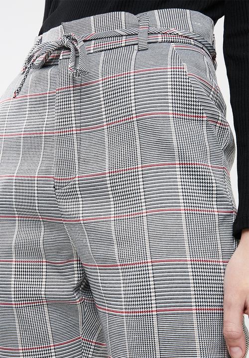 Superbalist - Tapered check pant - grey & red