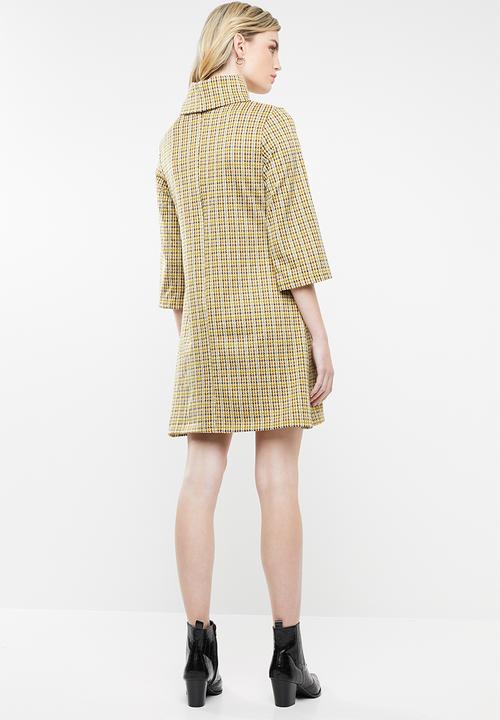 Superbalist - High neck shift dress - yellow