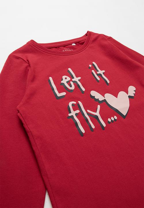 Name It - Kids girls vix long sleeve top - red