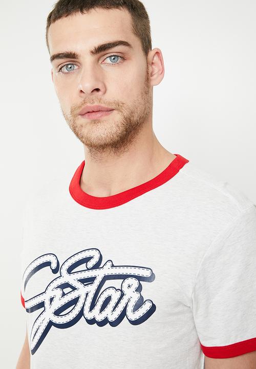 G-STAR - Ringer T-shirt - grey