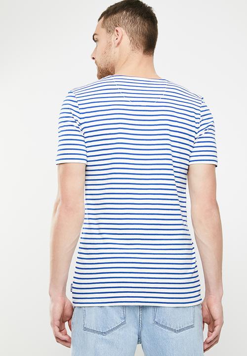 G-STAR - Xartto short sleeve tee - blue & white 
