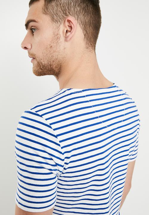 G-STAR - Xartto short sleeve tee - blue & white 