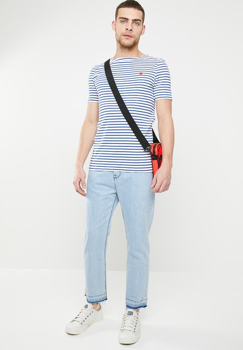 G-STAR - Xartto short sleeve tee - blue & white 