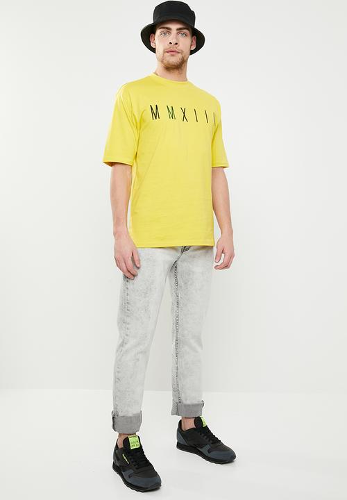 Only & Sons - Ladd short sleeve oversized tee - yellow