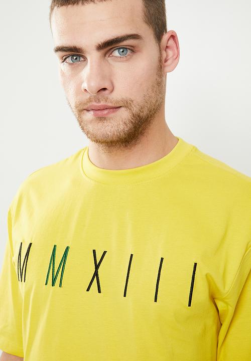 Only & Sons - Ladd short sleeve oversized tee - yellow