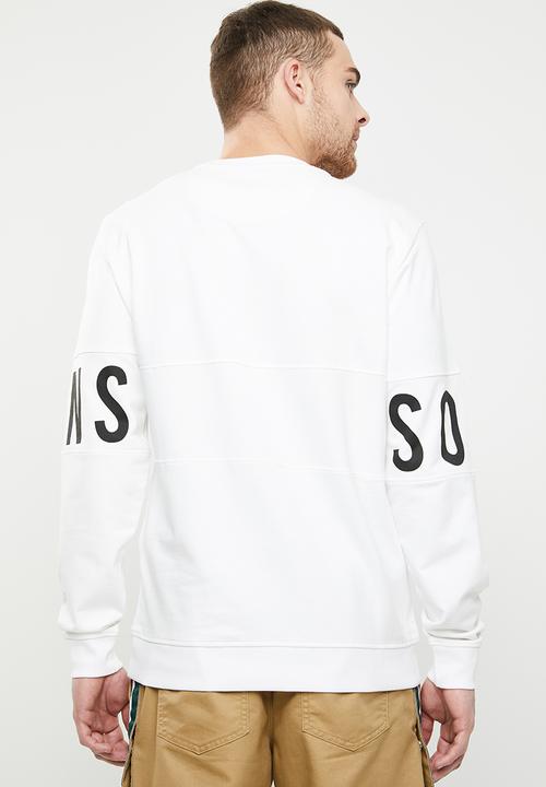 Only & Sons - Napoleon crew neck sweater - white