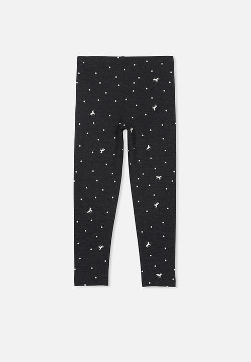 Cotton On - Huggie tights - black & white 
