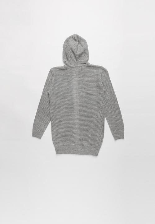 Rebel Republic - Teens Hooded Cardigan - grey
