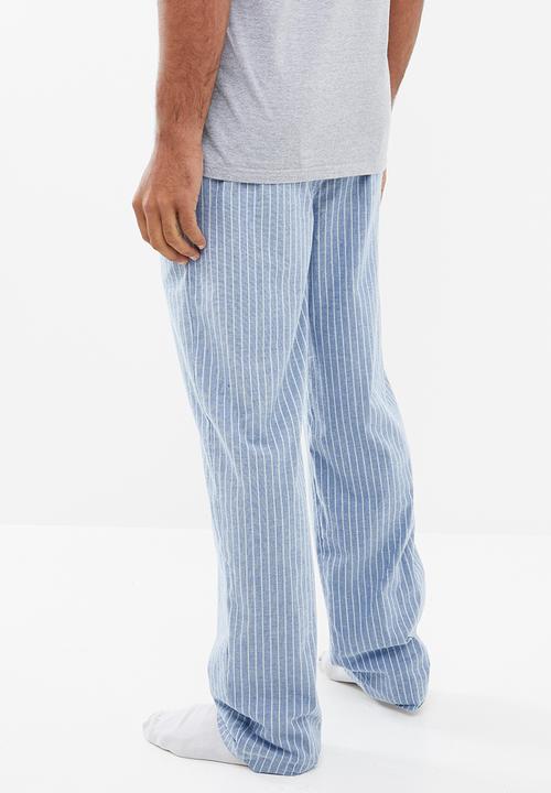 Superbalist - Striped woven sleep pants - blue