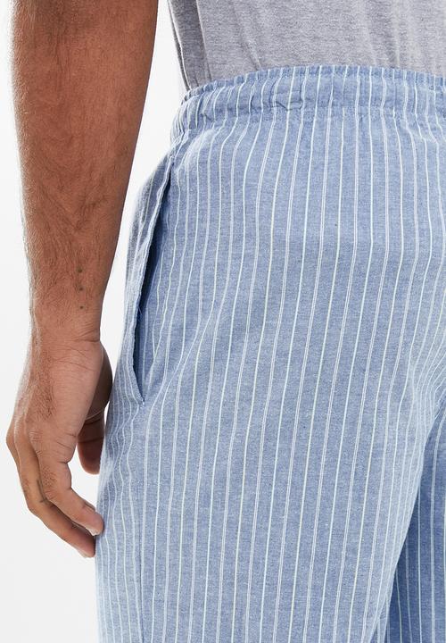 Superbalist - Striped woven sleep pants - blue