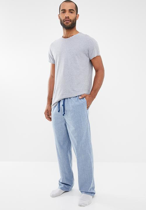 Superbalist - Striped woven sleep pants - blue