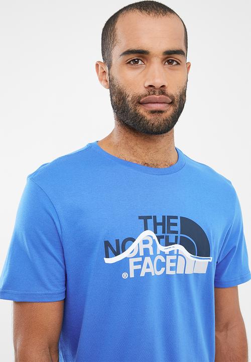 The North Face - Short sleeve mountain line tee - blue