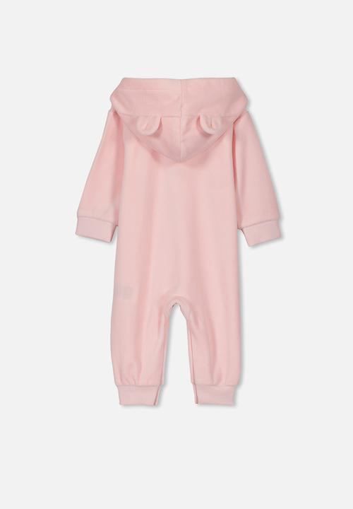 Cotton On - Velour romper - pink