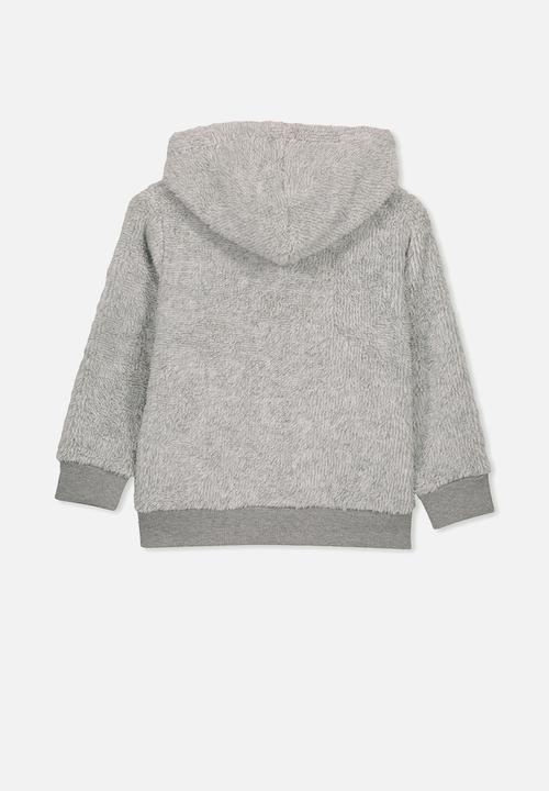 Cotton On - Raphael teddy hooded fleece - grey