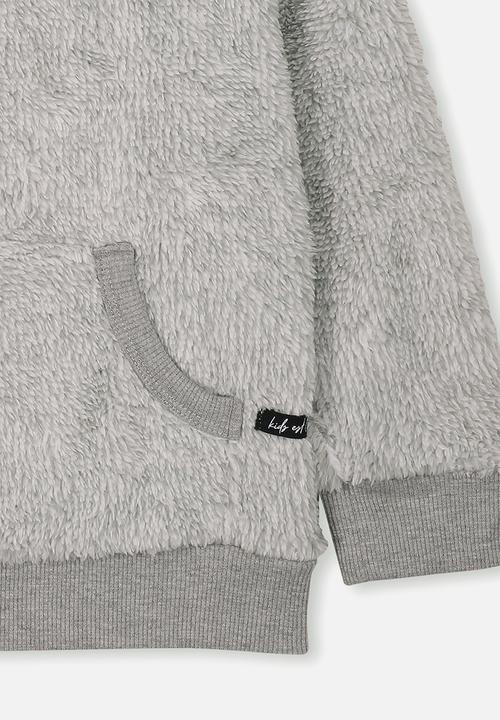 Cotton On - Raphael teddy hooded fleece - grey