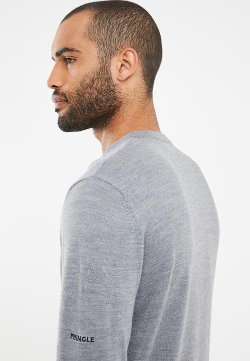 Pringle of Scotland - Leon tailored fit lion knit - grey