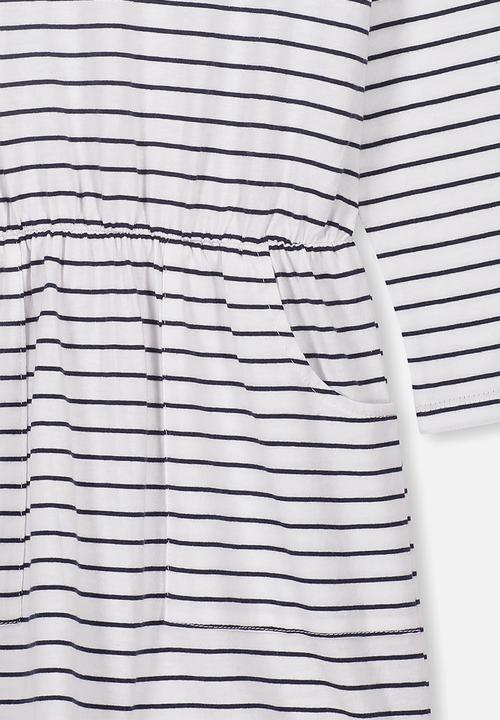 Cotton On - Mara long sleeve dress - black & white