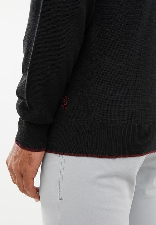 Pringle of Scotland - Archie tailored fit argyle knit - black