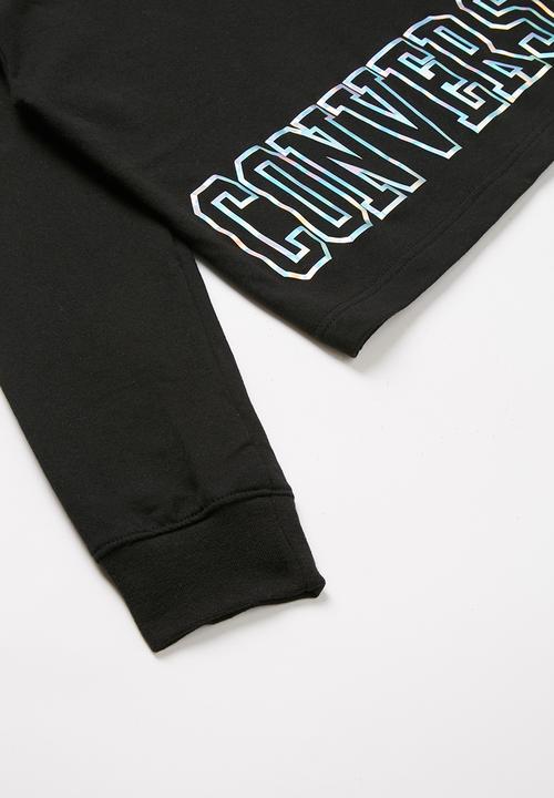 Converse - Converse cropped hoodie - black